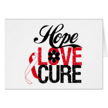 Hope Love Cure ORAL CANCER Gifts Greeting Cards