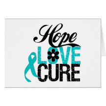 Hope Love Cure OVARIAN CANCER Gifts Card
