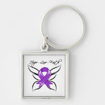 Hope Love Faith Butterfly - Crohn's Disease Keychains
