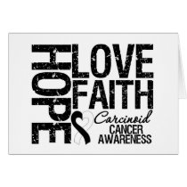 HOPE LOVE FAITH Carcinoid Cancer Greeting Cards