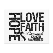 HOPE LOVE FAITH Carcinoid Cancer Postcards