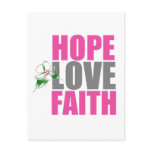 Hope Love Faith Christmas Holly postcards
