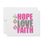Hope Love Faith Christmas Ornament Wreath invitations