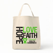 Hope Love Faith Mental Health Awareness Canvas Bags