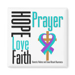 Hope Love Faith Prayer Domestic Violence magnets