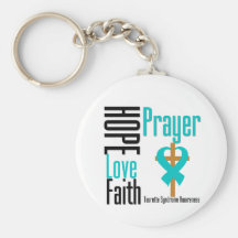 Hope Love Faith Prayer Tourette Syndrome Key Chains