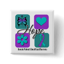 Hope Love Inspire Awareness Domestic Violence Pin