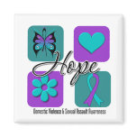 Hope Love Inspire Awareness Domestic Violence Magnets