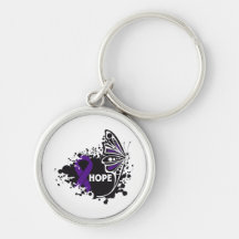 Hope Lupus Butterfly Keychain