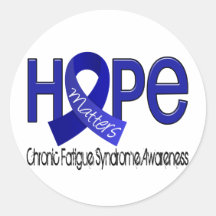 Hope Matters 2 CFS Chronic Fatigue Syndrome Round Stickers