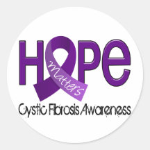 Hope Matters 2 Cystic Fibrosis Round Stickers