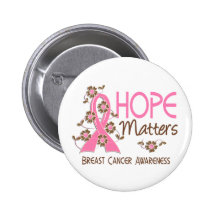Hope Matters 3 Breast Cancer Buttons