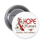 Hope Matters 3 Head Neck Cancer Pinback Button