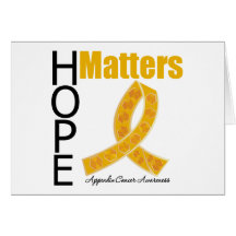 Hope Matters Appendix Cancer (Jewelled Ribbon) Greeting Card