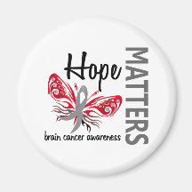 Hope Matters Butterfly Brain Cancer Magnet