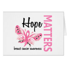 Hope Matters Butterfly Breast Cancer Greeting Card