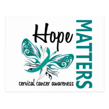 Hope Matters Butterfly Cervical Cancer Post Cards