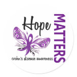 Hope Matters Butterfly Crohn's Disease stickers