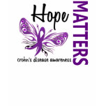 Hope Matters Butterfly Crohn's Disease t-shirts
