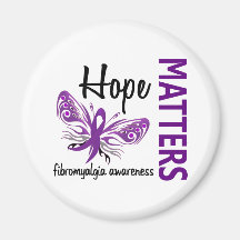 Hope Matters Butterfly Fibromyalgia Refrigerator Magnet