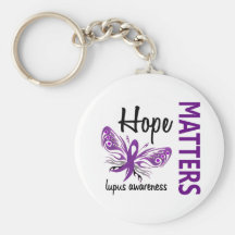 Hope Matters Butterfly Lupus Keychains