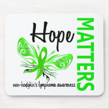 Hope Matters Butterfly Non-Hodgkin's Lymphoma Mouse Mats