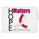 Hope Matters Head Neck Cancer (Jewelled Ribbon) Greeting Cards