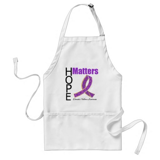 Hope Matters Jewelled Ribbon Domestic Violence Apron