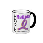 Hope Matters Jewelled Ribbon Domestic Violence Coffee Mugs