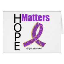 Hope Matters Lupus (Jewelled Ribbon) Greeting Cards