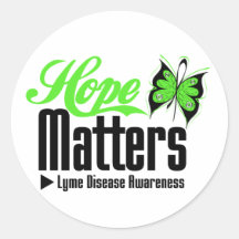 Hope Matters Lyme Disease Awareness Round Stickers
