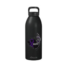 Hope Pancreatic Cancer Butterfly Water Bottle