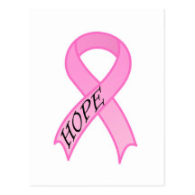 Hope Pink Ribbon Postcard
