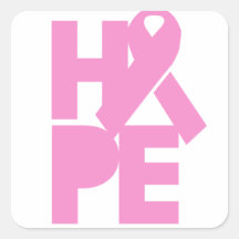 Hope Pink Ribbon Stickers