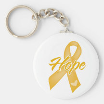 Hope Ribbon - Childhood Cancer Keychain