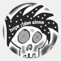 Hope Rides Alone Sticker