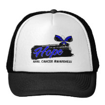 Hope Tattoo Butterfly Anal Cancer Mesh Hat