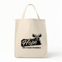 Hope Tattoo Butterfly Lung Cancer Tote Bags