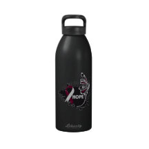 Hope Throat Cancer Butterfly Drinking Bottle