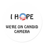 Hope We're on Candid Camera stickers
