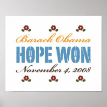 Hope Won Obama Poster