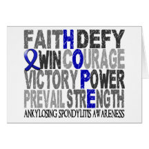 Hope Word Collage Ankylosing Spondylitis Greeting Card