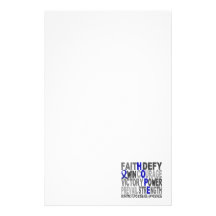 Hope Word Collage Huntington's Disease Stationery Design