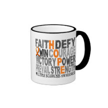 Hope Word Collage Multiple Sclerosis Coffee Mug
