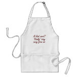 Hoping for a kind word aprons