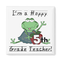 Hoppy 5th Grade Teacher Tshirts and Gifts Fridge Magnets