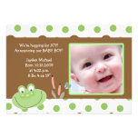 HOPPY FROG Baby Photo birth Announcement