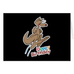 hoppy happy birthday kangaroo greeting card