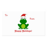 Hoppy Holidays Santa Frog business cards