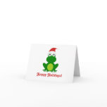 Hoppy Holidays Santa Frog cards
